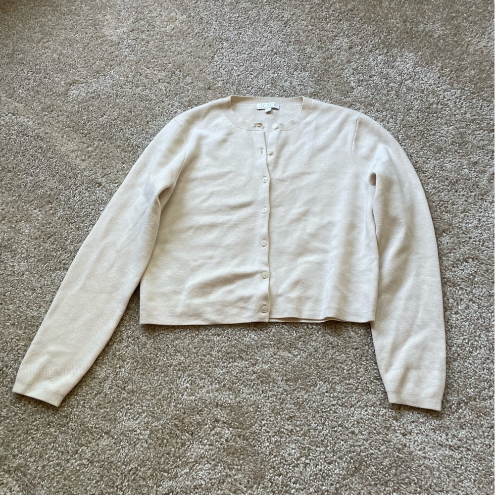 J. Crew Ivory Knit Cardigan